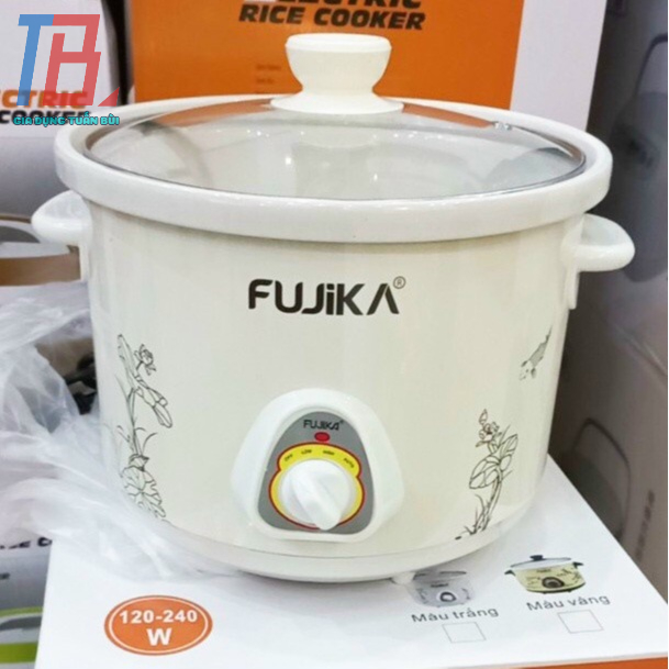 ✌️✌️Nồi kho cá, hầm cháo chậm Fujika/ NK Media 1,5L-2,5L