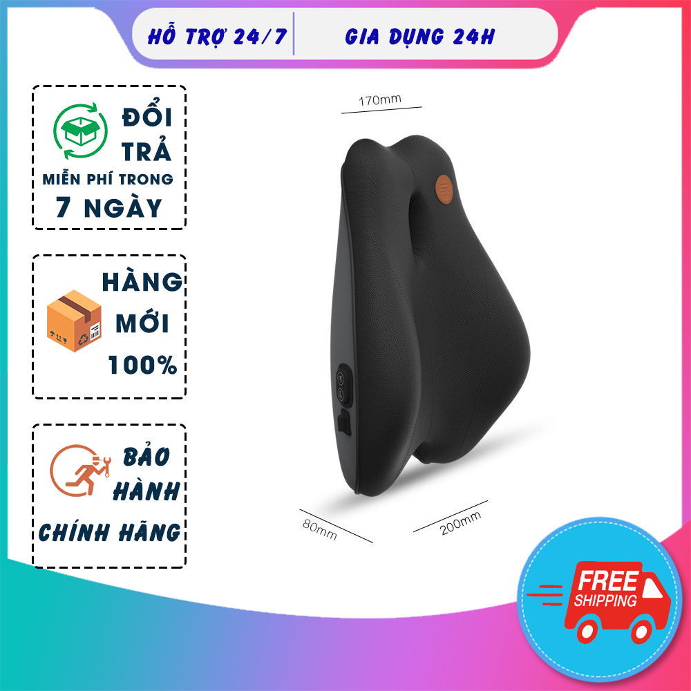 Đệm tựa lưng chống gù có massage dành cho dân văn phòng hoặc trên ô tô - Đệm mát xa lưng giúp thư giãn giảm mỏi lưng