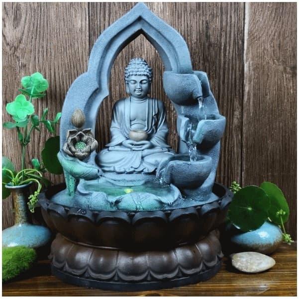 Thác nước phong thuỷ để bàn đức phật a di đà