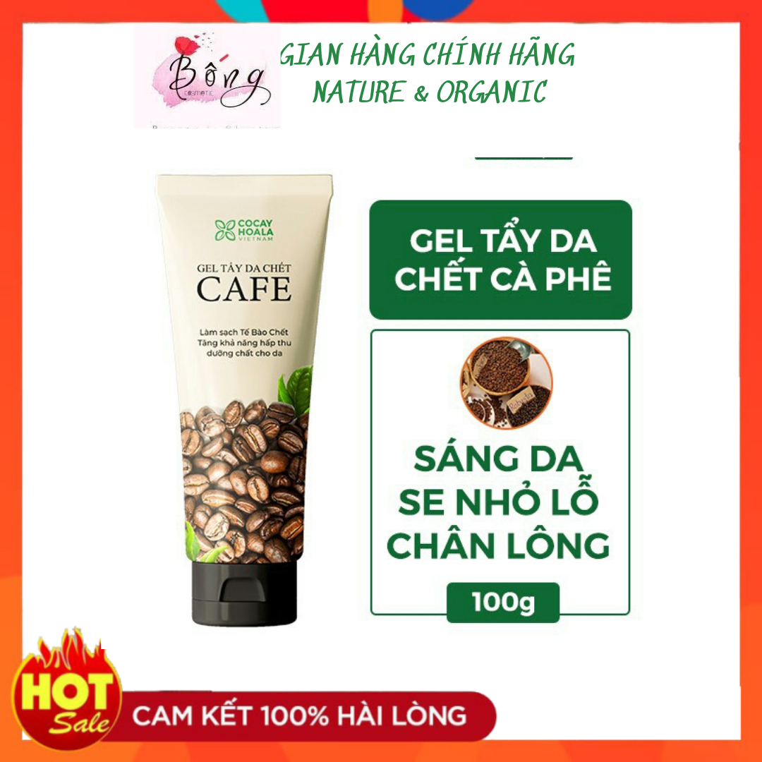 Tẩy tế bào cafe hữu cơ organic làm sạch sâu cỏ cây hoa lá.100gr