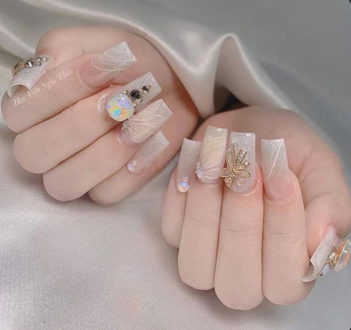 M2 - Bộ 24 móng tay giả thiết kê - Nail box thiết kế sơn gel