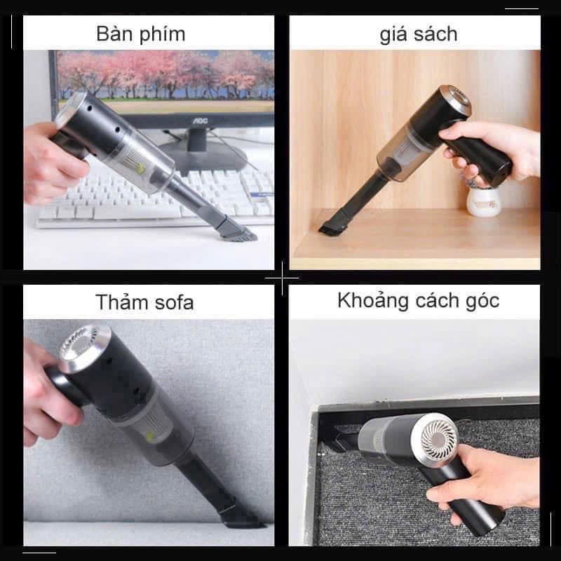 Máy Hút Bụi Cầm Tay Mini không dây thông minh , hỗ trợ đắc lực cho gia đình, công xuất 120W
