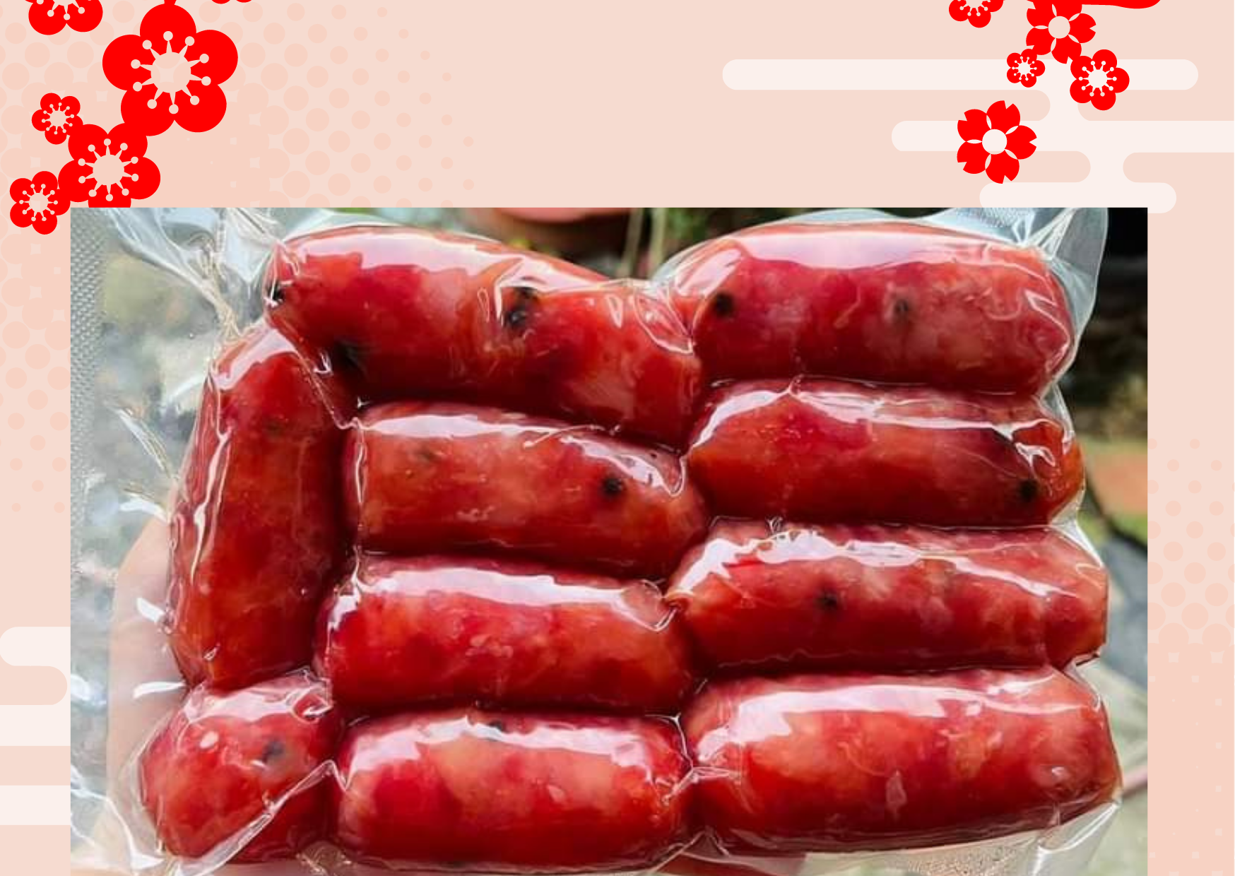 Lạp xưởng tươi đặc sản tiền giang bịch 500 gram