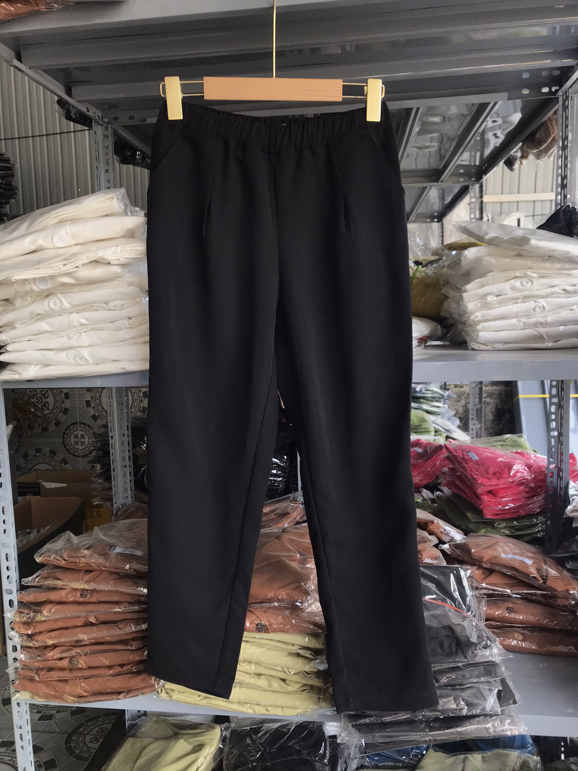 Quần baggy chun dáng dài chất tuyết mưa, thiết kế công sở , bigsize QA69