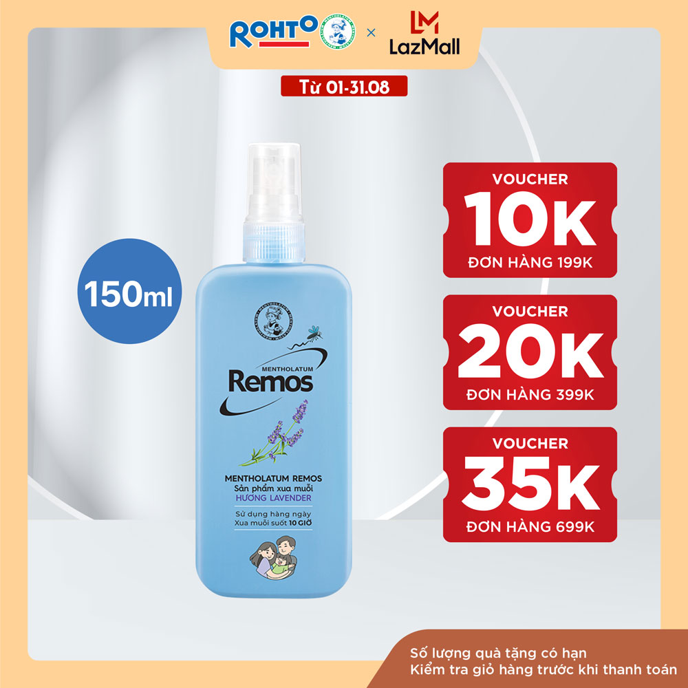 Xịt chống muỗi Rohto Mentholatum Remos Hương Lavender 150ml