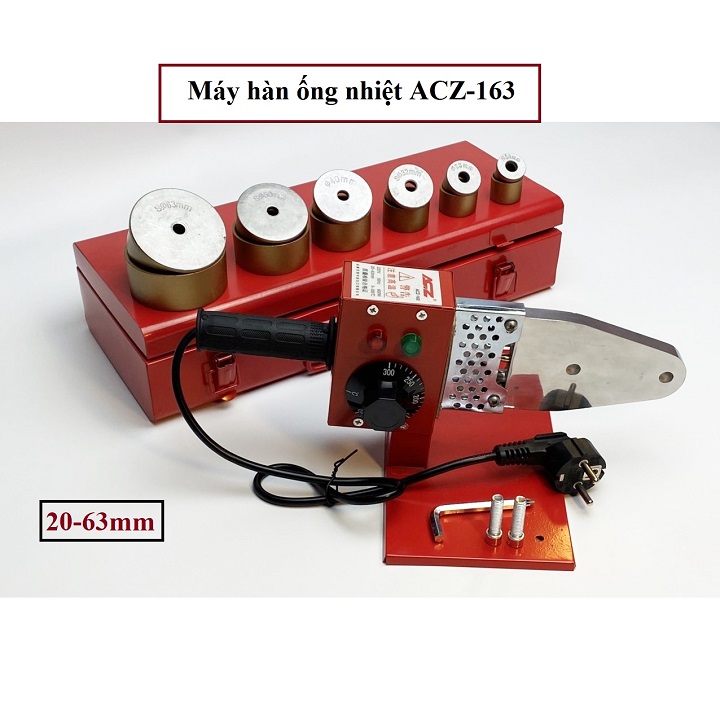 Máy hàn ống nhiệt ppr acz 20-63 công suất 800w có điều chỉnh nhiệt độ hàn 0-300 độ