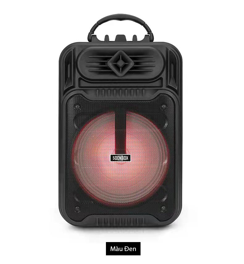 Loa bluetooth S12 không dây Cát Thái tặng kèm micro karaoke âm thanh HIFI công nghệ TWS kết nối 2 loa cùng lúc đèn LED 7 màu cổng AUX 3.5mm thẻ nhớ TF USB FM bass hay