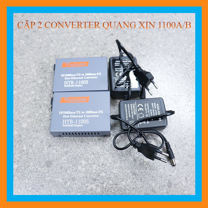 Cặp 2 converter quang 1100 a/b 1 sợi