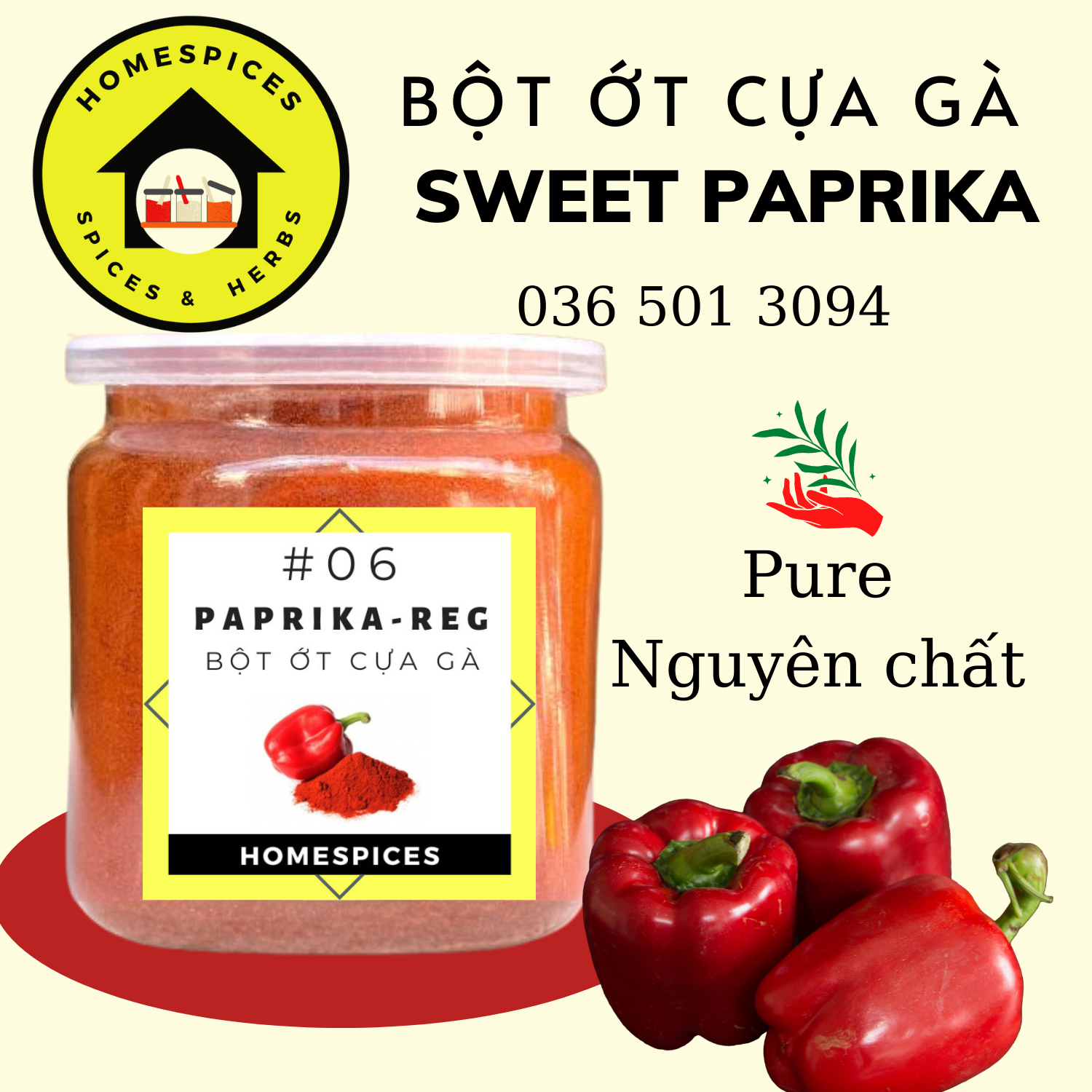 (VOUCHER FREESHIP BÊN DƯỚI) Bột Ớt Cựa Gà không cay - Sweet Paprika powde healthy tạo màu ăn kiêng giảm cân - bột ớt không cay tạo màu - homespicces gia vị nấu ăn -Gia vị ăn kiêng - Gia vị nấu món tây