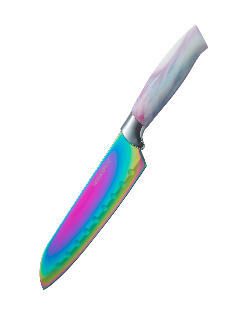 [HCM]Dao Santoku Cầu Vồng Titan 18cm Delaware - 007061