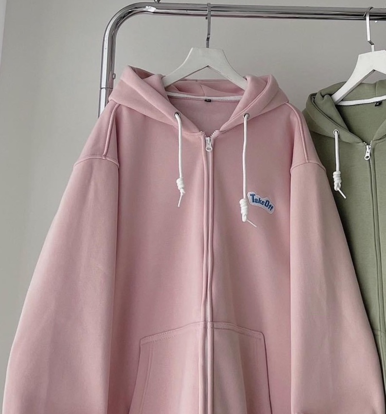 Áo khoác hoodie form rộng nam nữ chất nỉ ngoại TAKE OFF, Áo khoác hoodie zip form rộng nam nữ chất nỉ ngoại