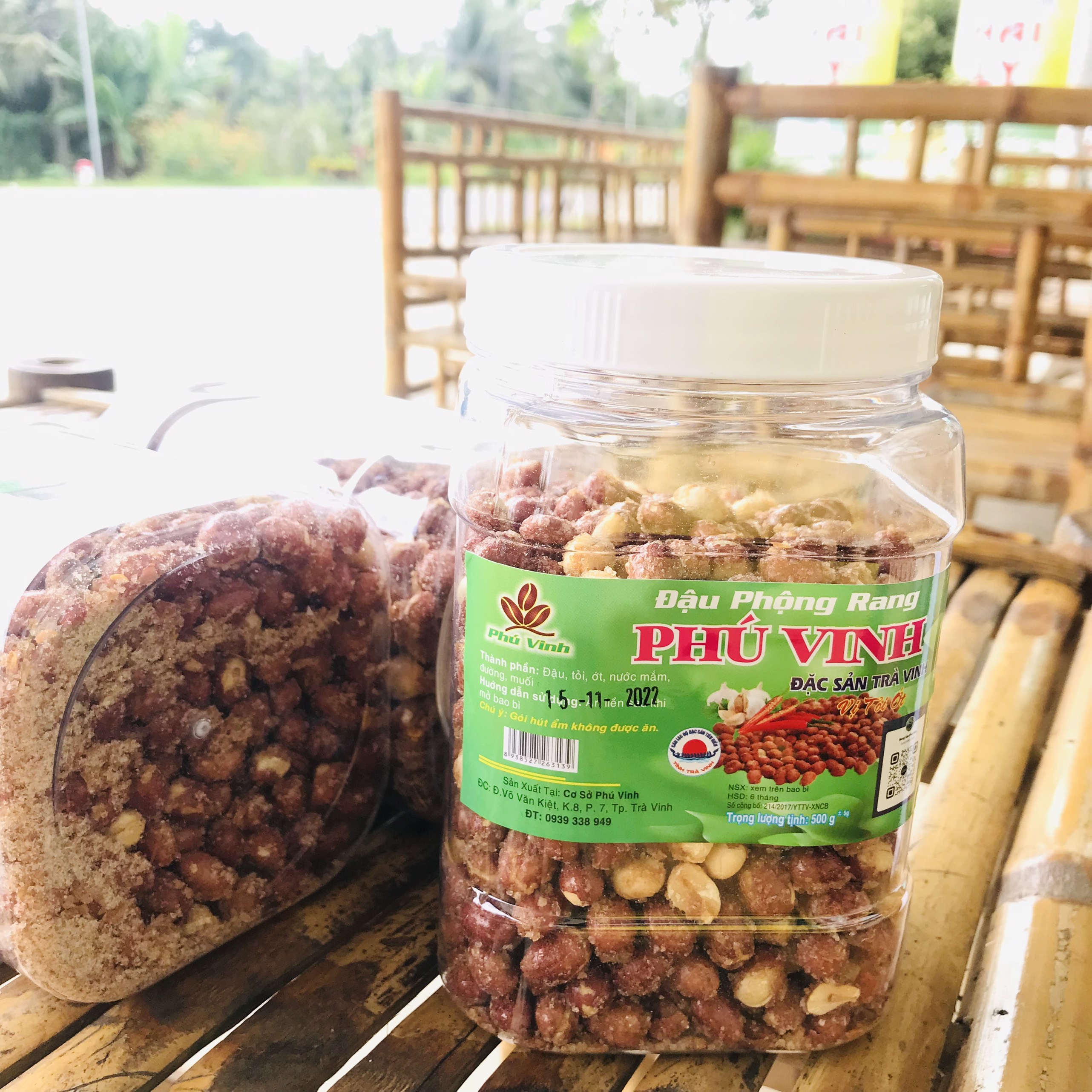 Đậu phộng rang vị tỏi ớt 500g_phú vinh