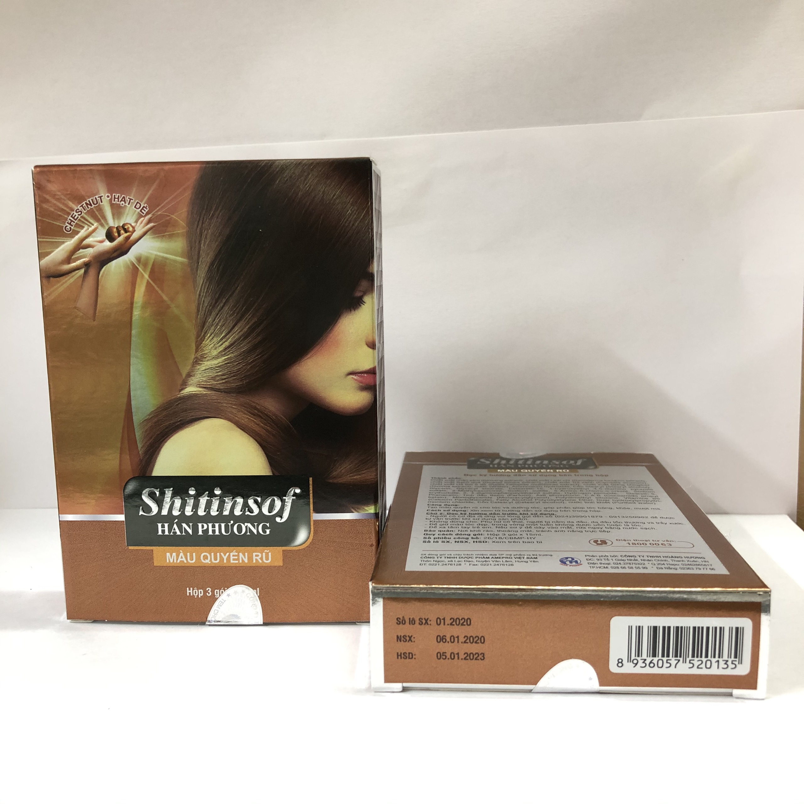 Nhuộm tóc Shitinsof màu nâu hạt dẻ