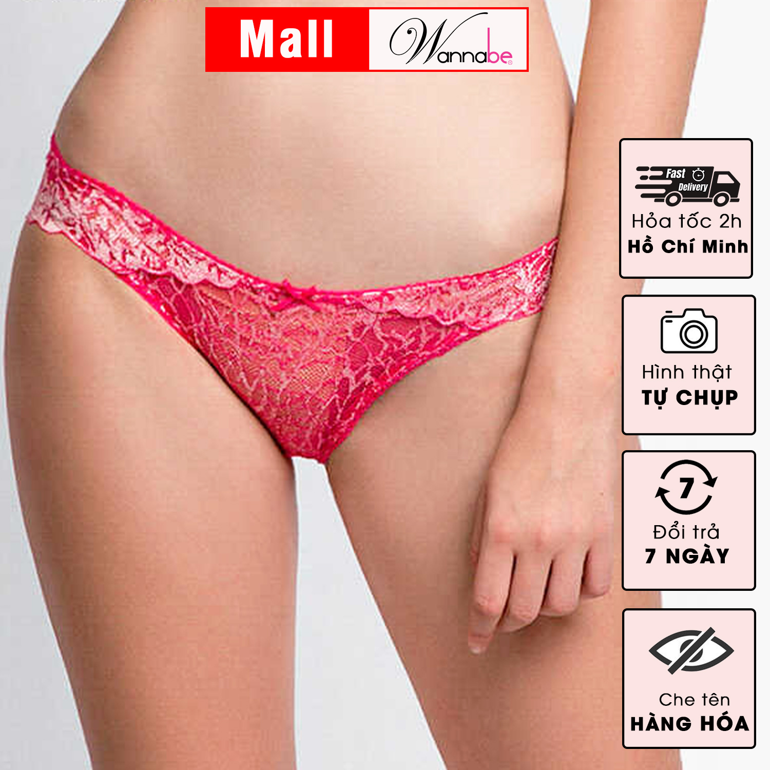 Quần lót ren cao cấp wannabe ql238 sang trọng, quyến rũ