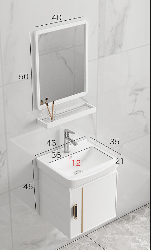Bộ tủ chậu lavabo trắng siêu đẹp