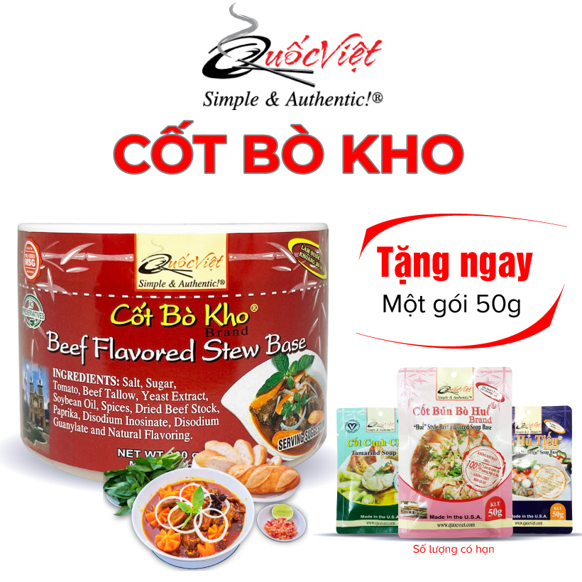 Cốt Gia vị nấu Bò kho Quốc Việt hộp 300g