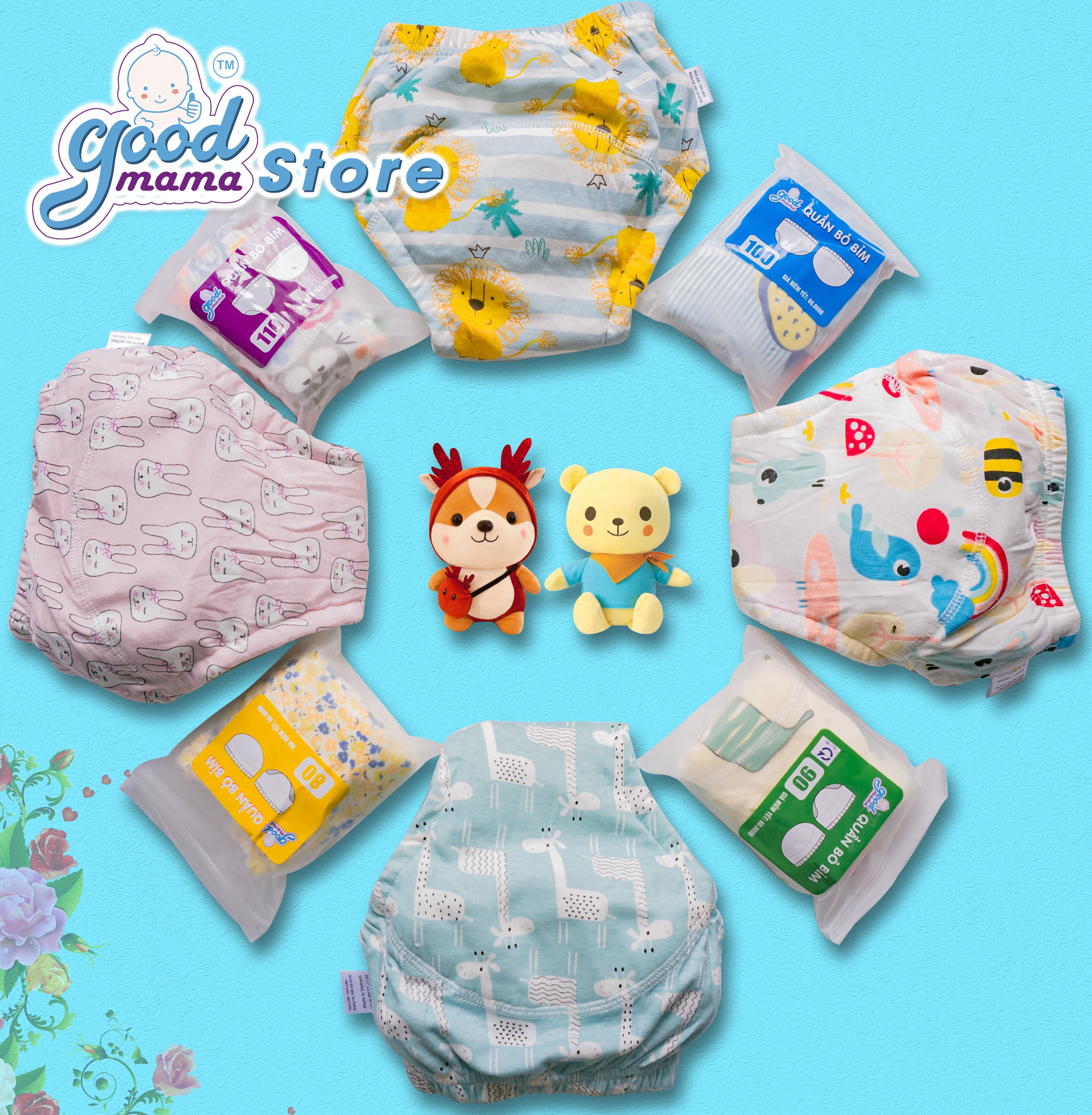 6 QUẦN BỎ BỈM HÀNG CHÍNH HÃNG HIỆU GOODMAMA - BÉ GÁI