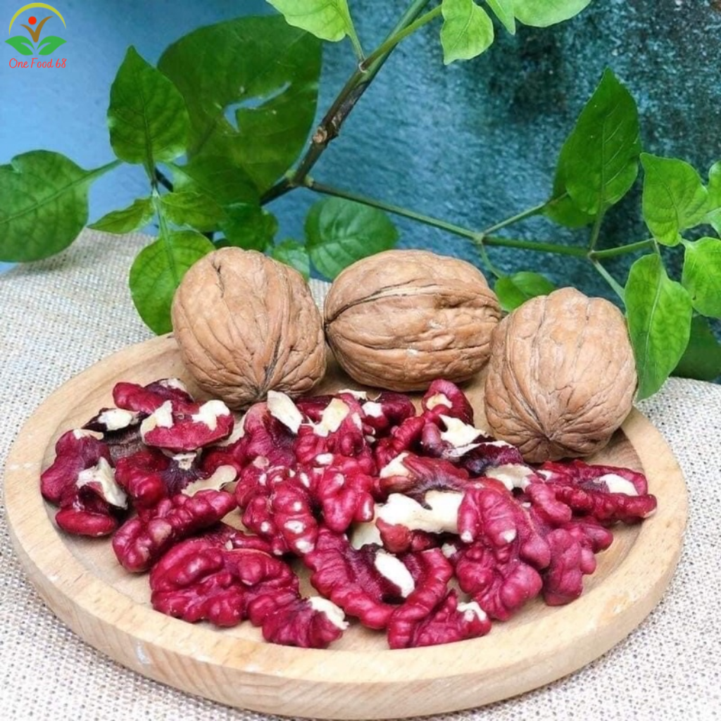 Nhân óc chó đỏ hartley mỹ onefood68, hạt óc chó đỏ mỹ chính hãng nhập khẩu loại ngon, nhân to giòn