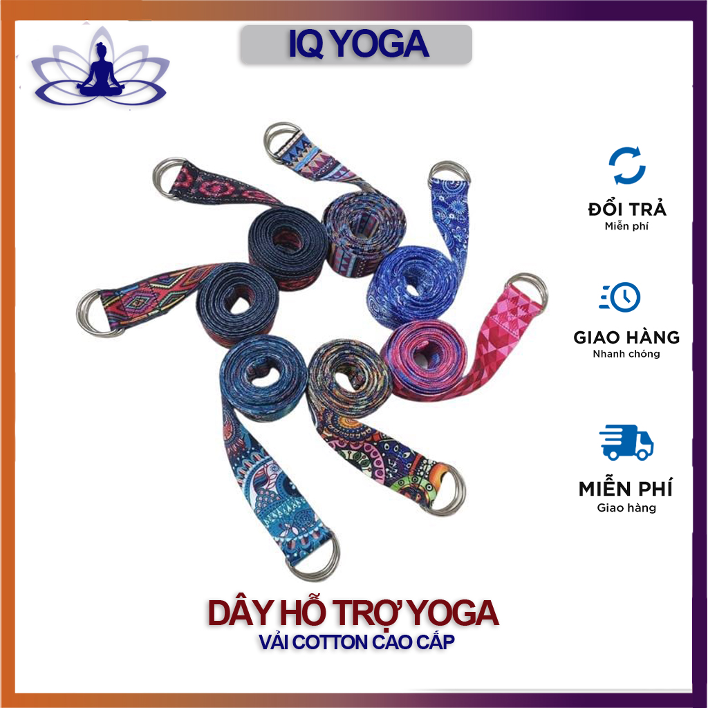 Dây hỗ trợ tập yoga hoa văn cao cấp dài 2,5m