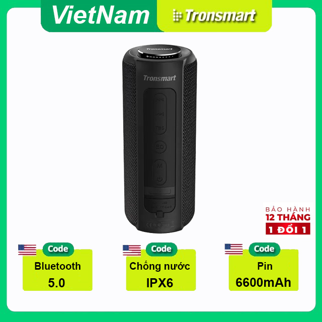 Loa Tronsmart Element T6 Plus Loa bluetooth 5.0 ngoài trời, âm thanh vòm 360 độ, Bass sâu - BẢO HÀNH 12 THÁNG