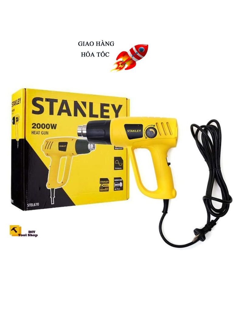 Máy khò, súng thổi hơi nóng ,thổi nhiệt độ 2000w stanley model stel670 thương hiệu usa - hàng chính hãng