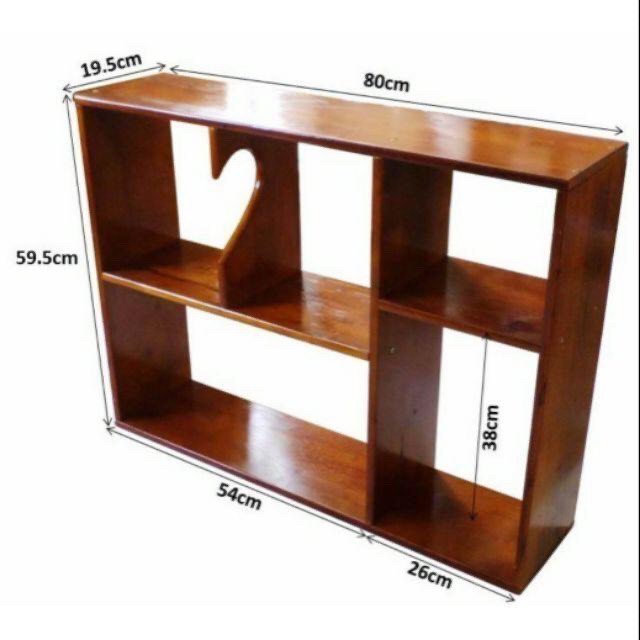 Kệ sách treo tường 80cm ngang, cao 63cm loại 1