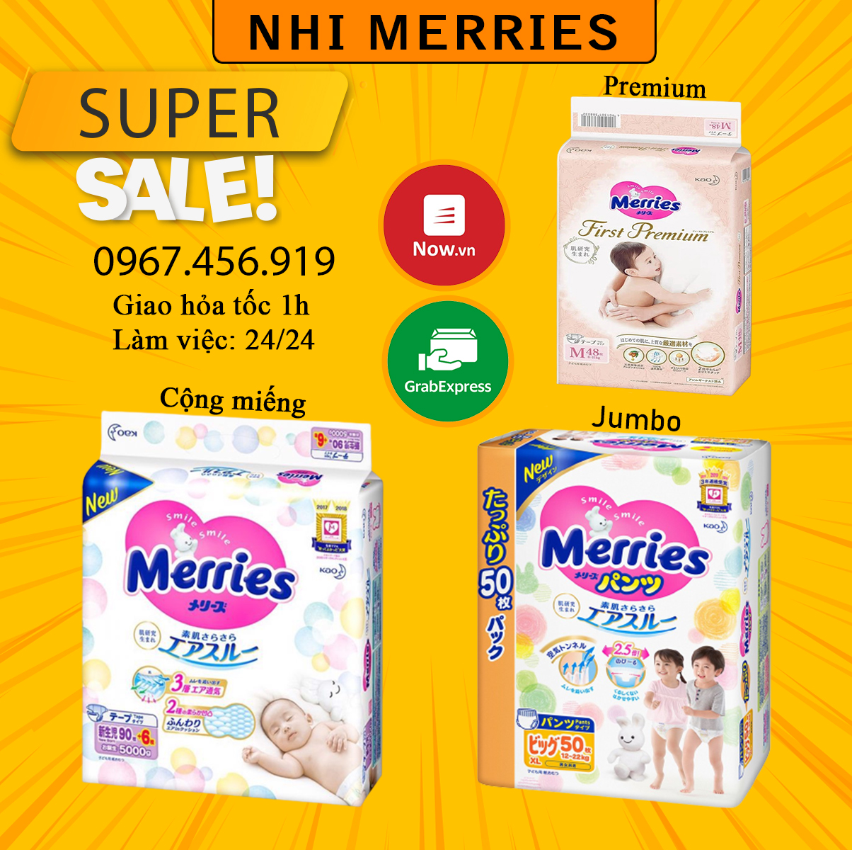 (Voucher đến 20k)(FREESHIP giao nhanh HCM) Bỉm Tã MERRIES CỘNG MIẾNG, MERRIES JUMBO Quần Dán đủ size NB96/S88/M68 quần M64/L50/XL44/XX32 - Nội địa Nhật - Date Mới - Có Hóa Đơn Chứng Từ