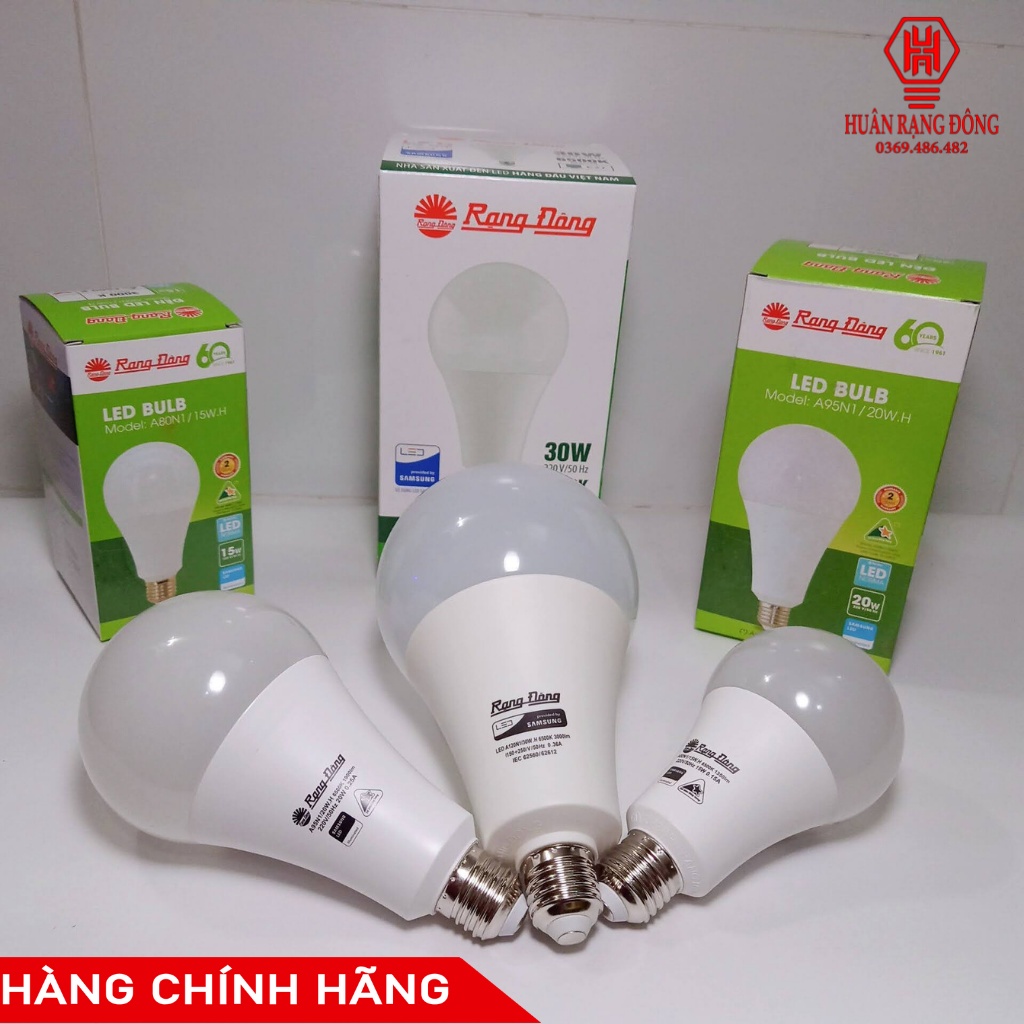 Bóng Đèn LED Bulb Rạng Đông 15W, 20W, 30W ChipLED SAMSUNG