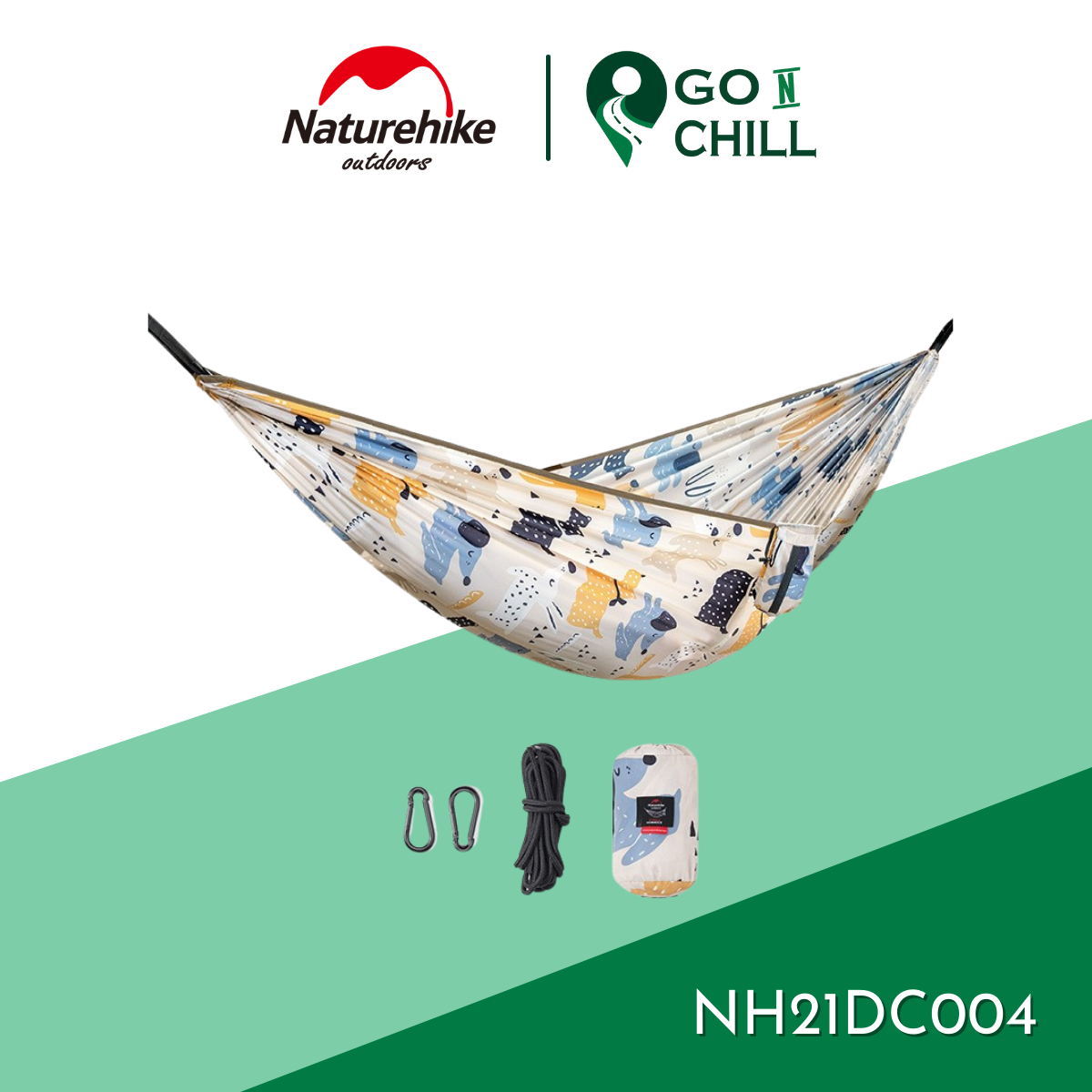 Võng du lịch gấp gọn siêu nhẹ họa tiết Naturehike NH21DC004