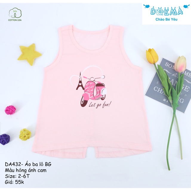 Áo ba lỗ dokma cho bé gái