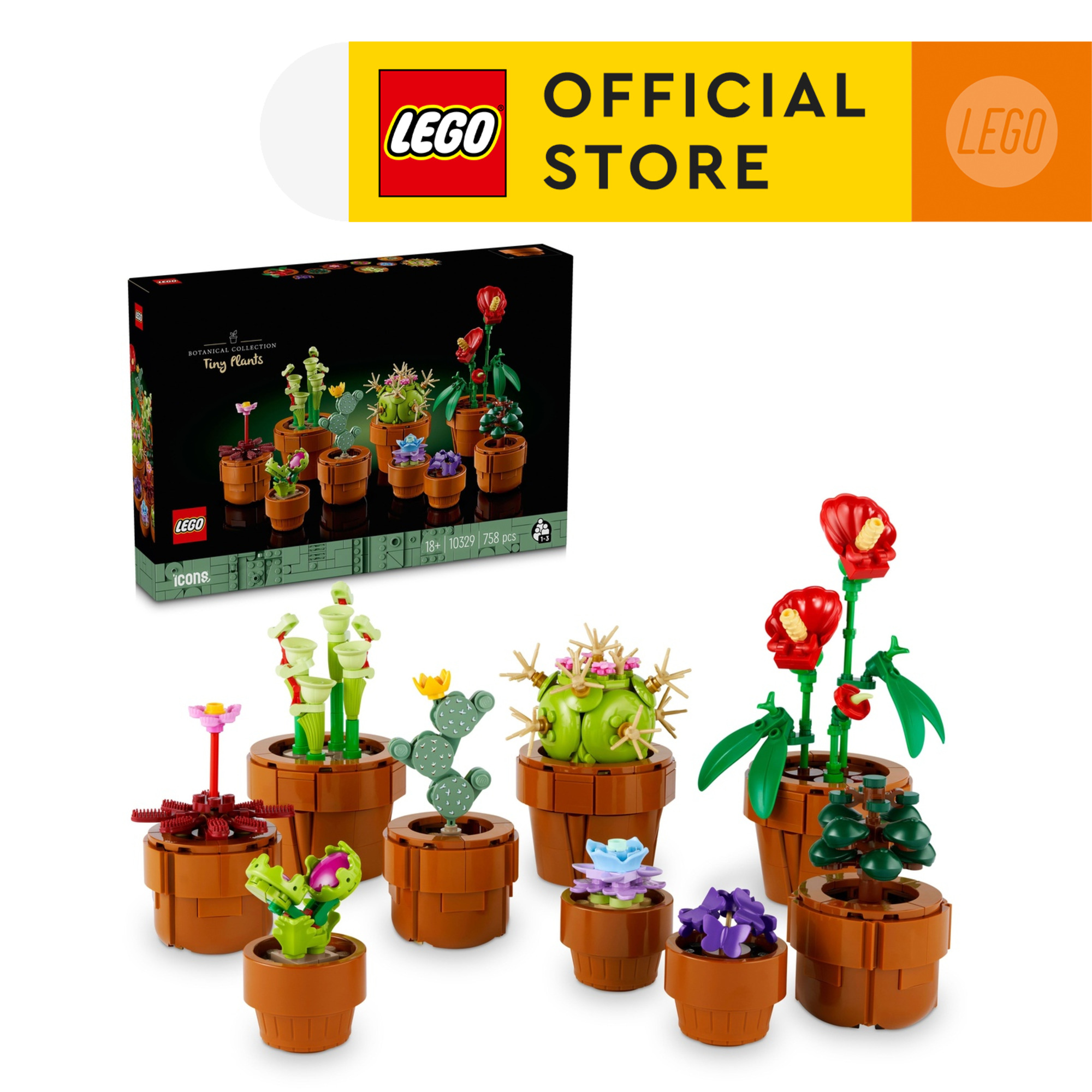 Lego icons adults 10329 đồ chơi lắp ráp bộ sưu tập hoa xương rồng