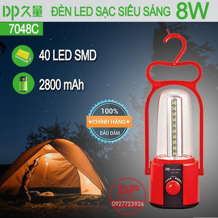 ĐÈN LED SẠC SIÊU SÁNG DP 7048 , ĐÈN PIN CẦM TAY , PIN DUNG LƯỢNG CAO