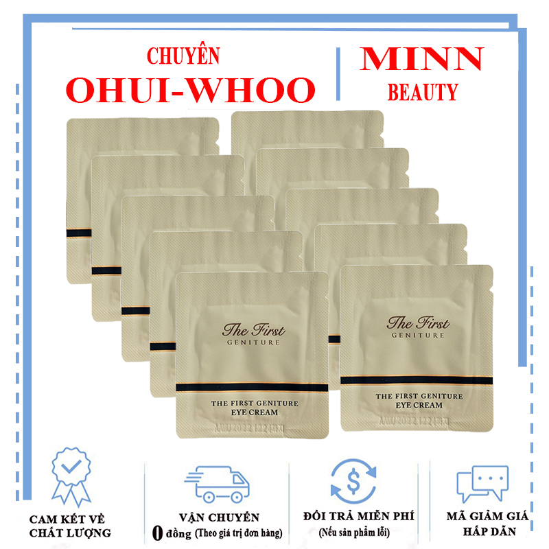 Combo 10 gói kem dưỡng chống lão hóa tái sinh vùng mắt ohui the first geniture eye cream 1ml x10