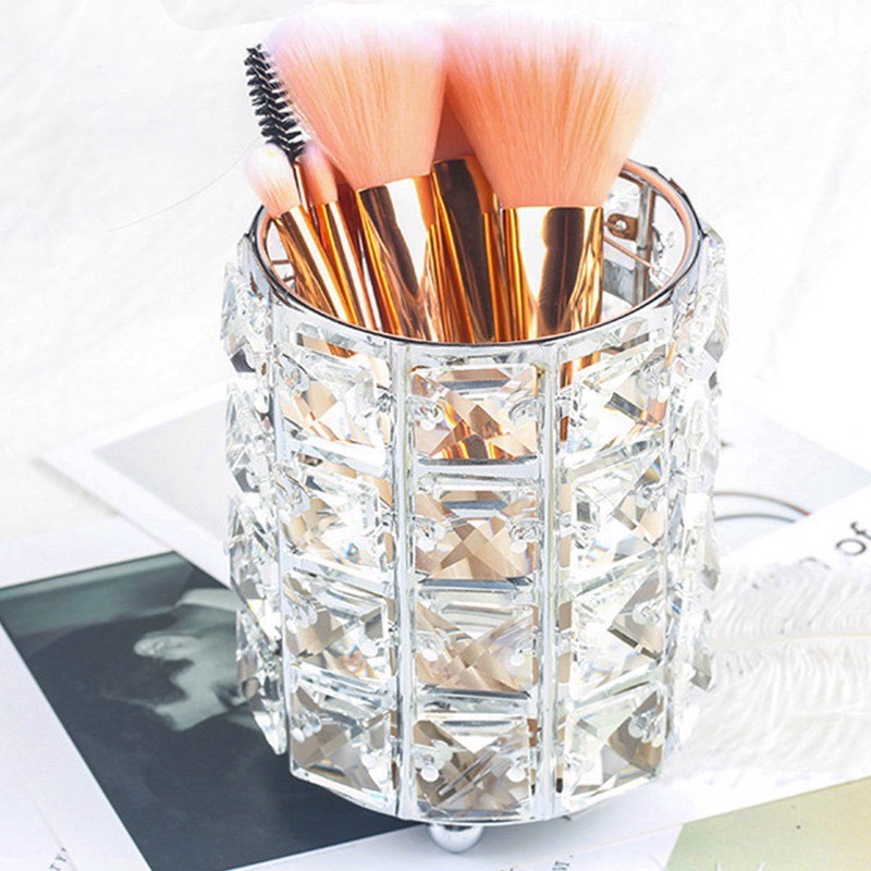 CỐC ĐỰNG CỌ LÀM NAIL,TRANG ĐIỂM ỐP PHA LÊ Cốc đựng cọ ốp đá pha lê với 2 màu siêu sang chảnh Cốc đựng Cọ Trang Điểm - Bút - Đồ trang điểm sp như ảnh ạ, đặt ở nơi càng nhiều ánh đèn càng lấp lánh nhé
