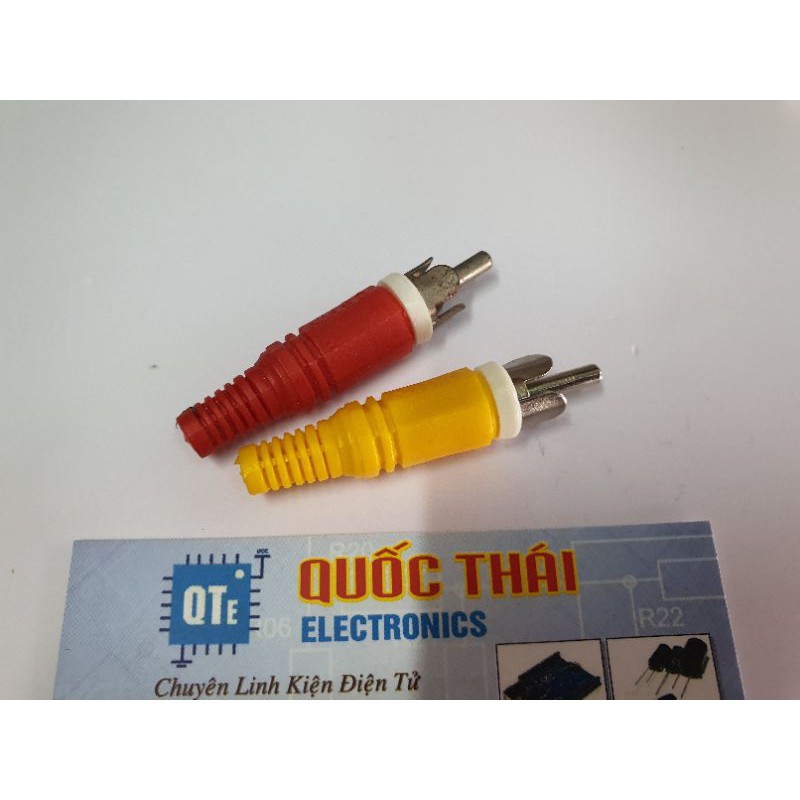Jack AV đực nhựa màu đỏ vàng