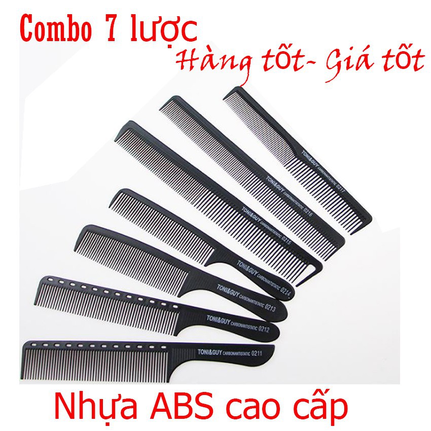 Lược cắt tóc Tony nhựa ABS cao cấp- Bộ 7 lược toni guy công nghệ Nhật Bản  [HÀNG QUỐC DÂN]❤❤❤❤❤❤