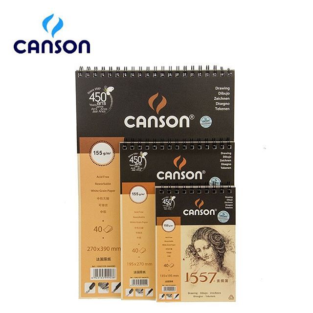 Sổ vẽ canson 1557 - 155gsm 40 tờ - giấy canson