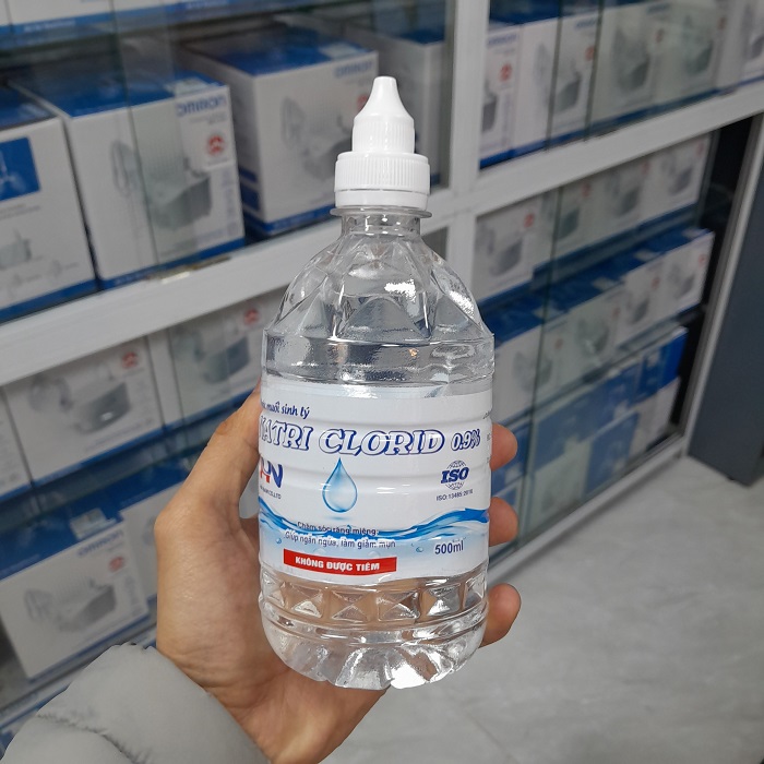 Nước muối sinh lý Hải Nam (chai 500ml), nước muối súc miệng,rửa vết thương Natri Clorid 0.9%