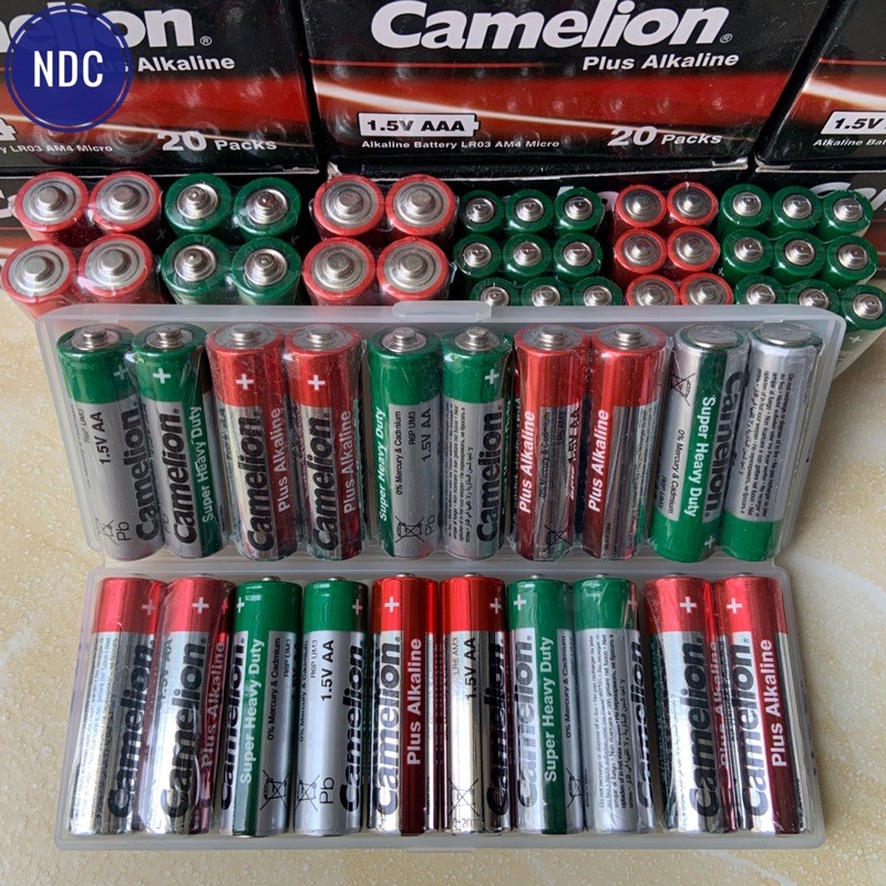Vỉ 2 viên pin aa aaa plus alkaline/ super heavy duty camelion 1.5v