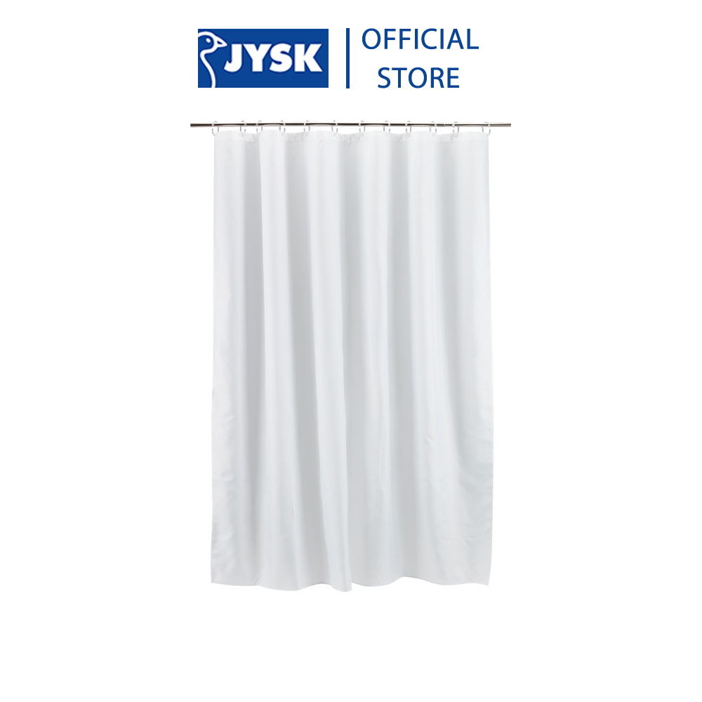 Rèm phòng tắm | jysk grundsund | polyester | trắng | r180xd200cm