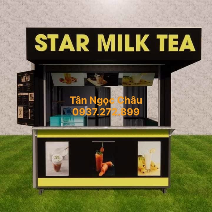 [HCM]Quầy bán trà sữa lưu động cơ khí chế tạo Tân Ngọc Châu 0937.272.899 Giá 45,000,000 Đồng*Miễn phí vận chuyển