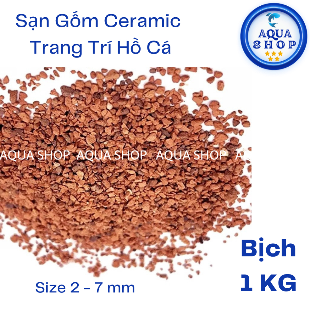 Sạn gốm ceramic trải nền hồ thủy sinh, hồ cá 1 kg