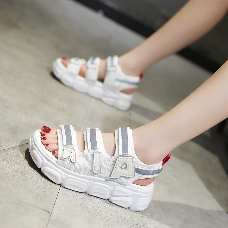 (2 màu)Dép Sandal Nữ thời trang trẻ hàn quóc AIR phản quang đé cao ôm chân (shophanhan)