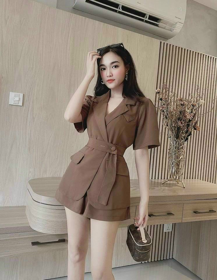 SET BỘ TUYẾT MƯA SIÊU THANH LỊCH VỚI KIỂU DÁNG ÁO VEST QUẦN ĐÙI VỪA LỊCH SỰ VỪA TRẺ TRUNG XMKK2