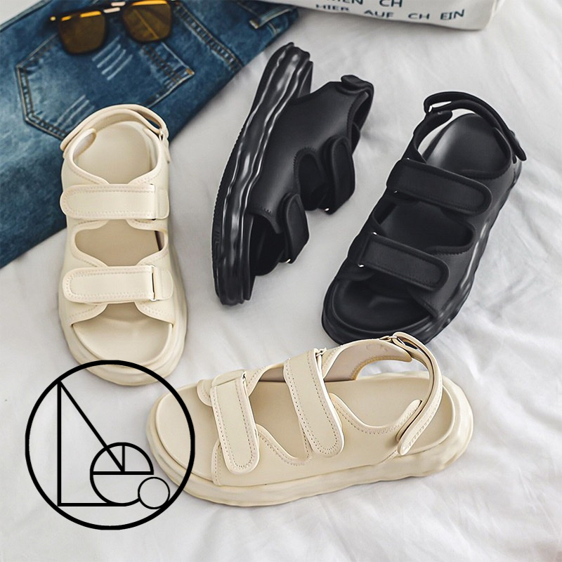 Sandal nam và nữ 2 quai đế Ulzzang xoắn cực lạ mắt