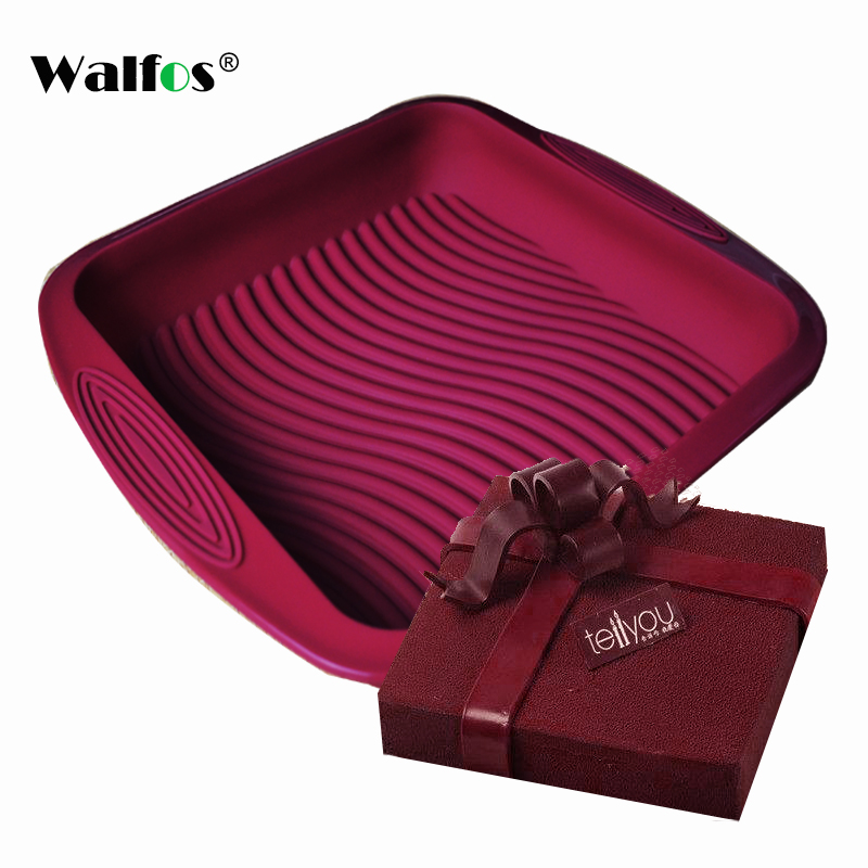 WALFOS Food Grade Non-stick Square Silicone Mold Cake Pan Baking Tools Bread Mould