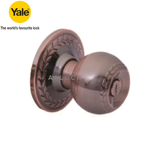 Khóa nắm tròn yale vem5242 us11 cửa wc- khoá tay nắm tròn cao cấp- npp aalock