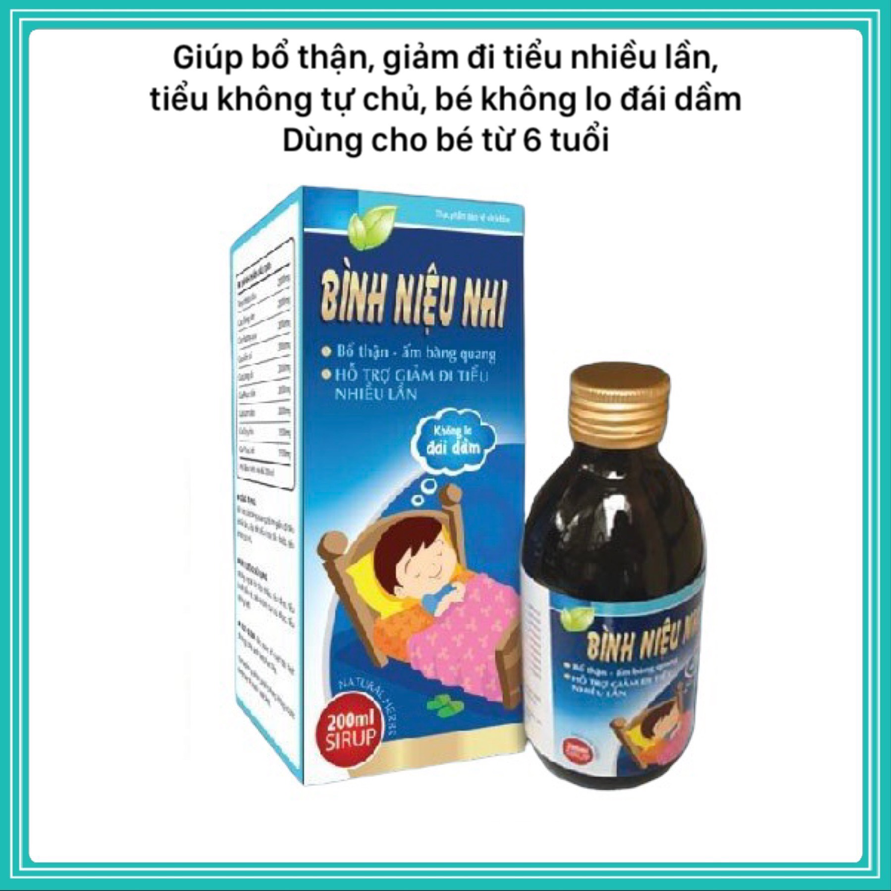 Bình Niệu Nhi Giảm Đi Tiểu Nhiều Lần Không Lo Đái Dầm Chai 200ml