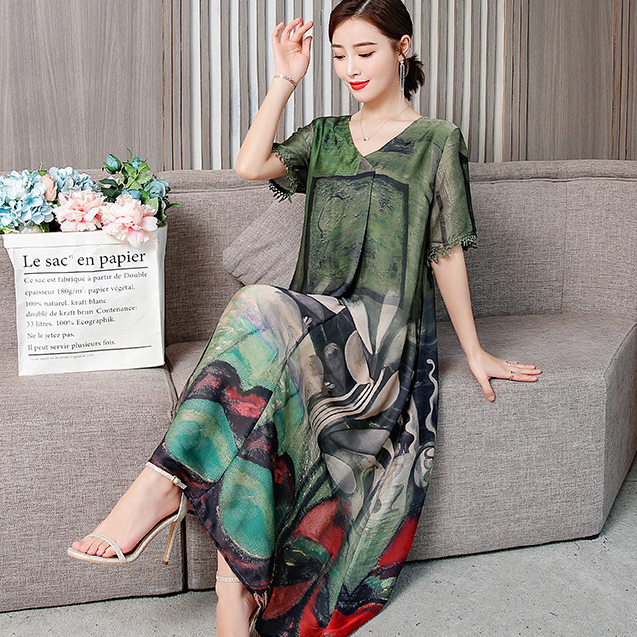 Đầm Suông Trung niên họa tiết Sang Trọng