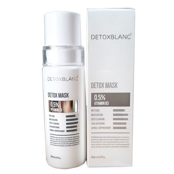 Mặt nạ sủi bọt thải độc trắng da Detox BlanC Mask than hoạt tính 150ml